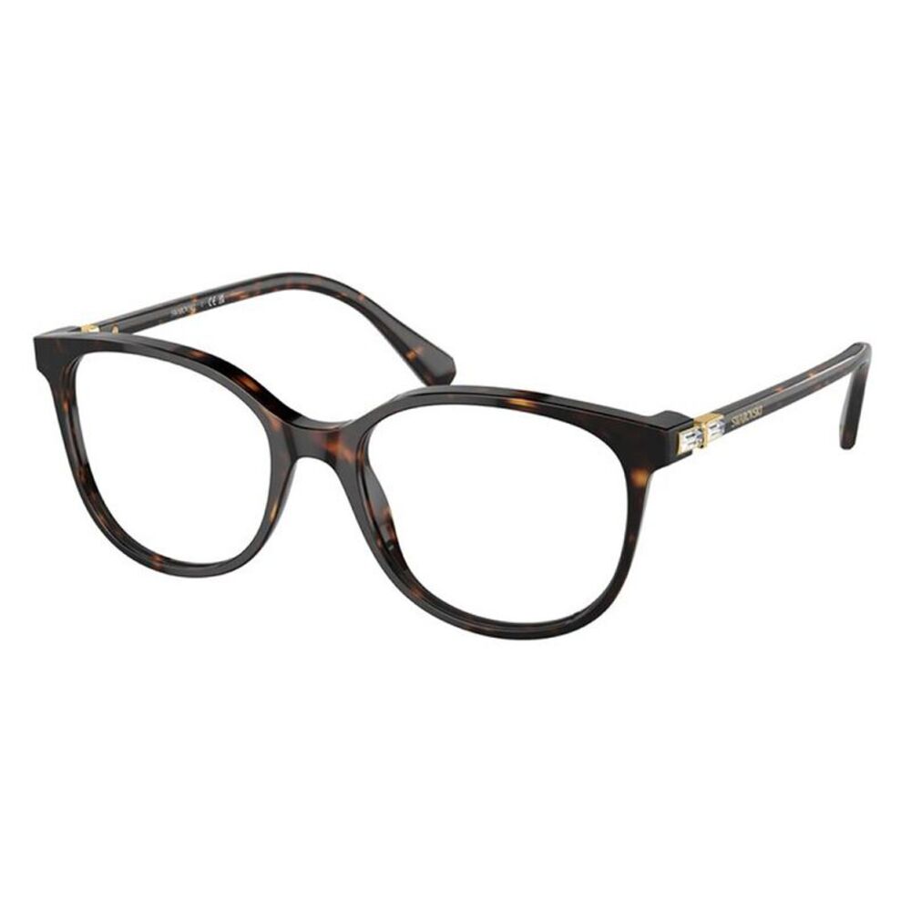 Swarovski SK 2002 1002 Havana Plastic Round Eyeglasses 51mm